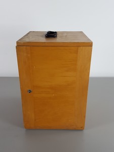 Thumbnail image of 8 x Vintage 1960s/70s Wooden Microscope Boxes Lab