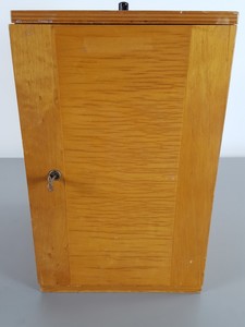Thumbnail image of 8 x Vintage 1960s/70s Wooden Microscope Boxes Lab
