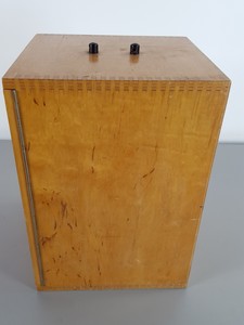 Thumbnail image of 8 x Vintage 1960s/70s Wooden Microscope Boxes Lab