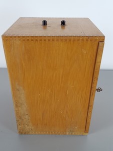 Thumbnail image of 8 x Vintage 1960s/70s Wooden Microscope Boxes Lab