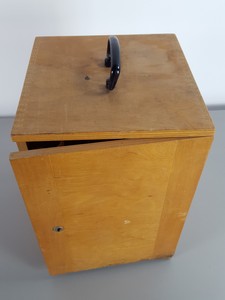 Thumbnail image of 8 x Vintage 1960s/70s Wooden Microscope Boxes Lab