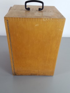 Thumbnail image of 8 x Vintage 1960s/70s Wooden Microscope Boxes Lab