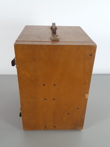 Thumbnail image of 8 x Vintage 1960s/70s Wooden Microscope Boxes Lab