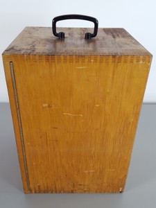 Thumbnail image of 8 x Vintage 1960s/70s Wooden Microscope Boxes Lab