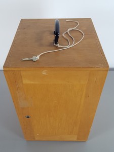 Thumbnail image of 8 x Vintage 1960s/70s Wooden Microscope Boxes Lab