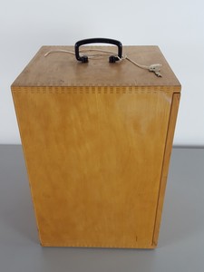 Thumbnail image of 8 x Vintage 1960s/70s Wooden Microscope Boxes Lab