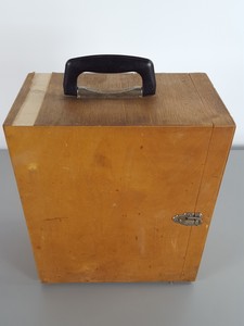 Thumbnail image of 8 x Vintage 1960s/70s Wooden Microscope Boxes Lab