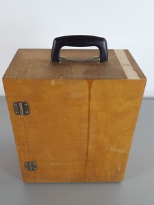 Thumbnail image of 8 x Vintage 1960s/70s Wooden Microscope Boxes Lab