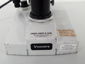 Thumbnail image of Vickers Binocular Microscope + 4x Objectives DIN 40/0.65, OIL 100/1.25, 10/0.25,