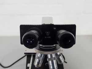Thumbnail image of Vickers Binocular Microscope + 4x Objectives DIN 40/0.65, OIL 100/1.25, 10/0.25,