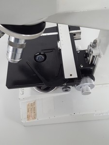 Thumbnail image of Vickers Binocular Microscope + 4x Objectives DIN 40/0.65, OIL 100/1.25, 10/0.25,