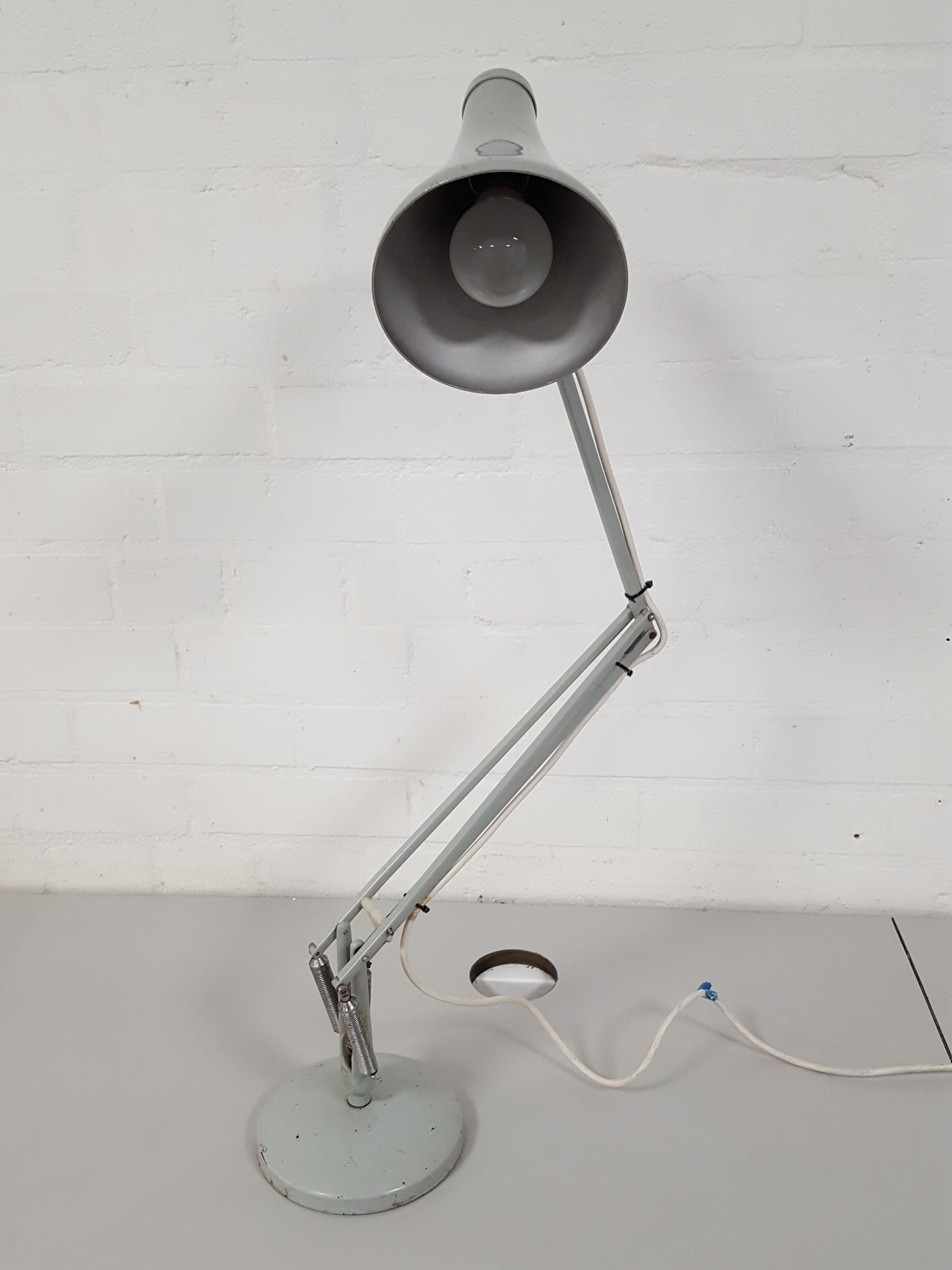 Image of Anglepoise Flexible-Arm Office Desk Lamp Grey Upcycle
