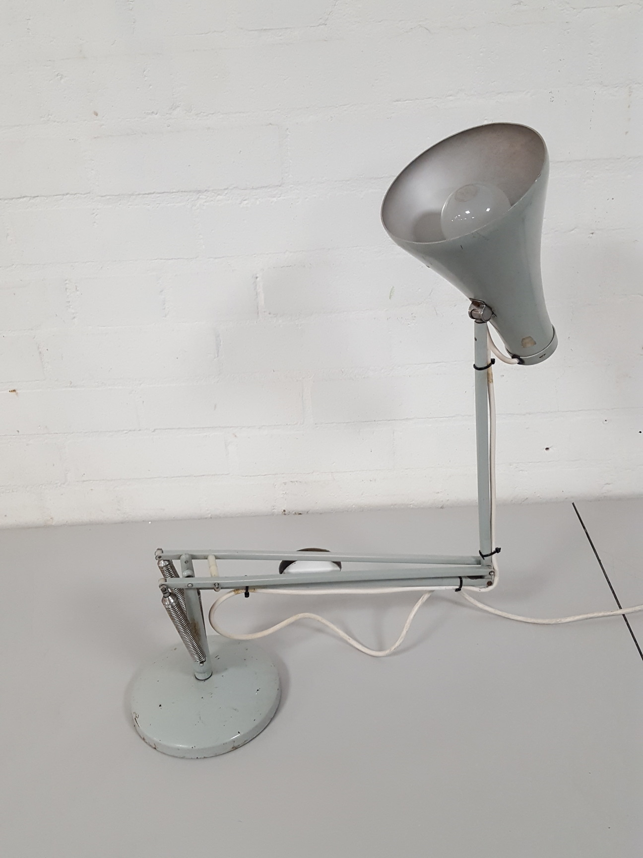 Image of Anglepoise Flexible-Arm Office Desk Lamp Grey Upcycle
