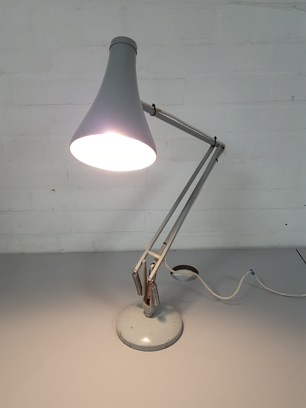 Image of Anglepoise Flexible-Arm Office Desk Lamp Grey Upcycle