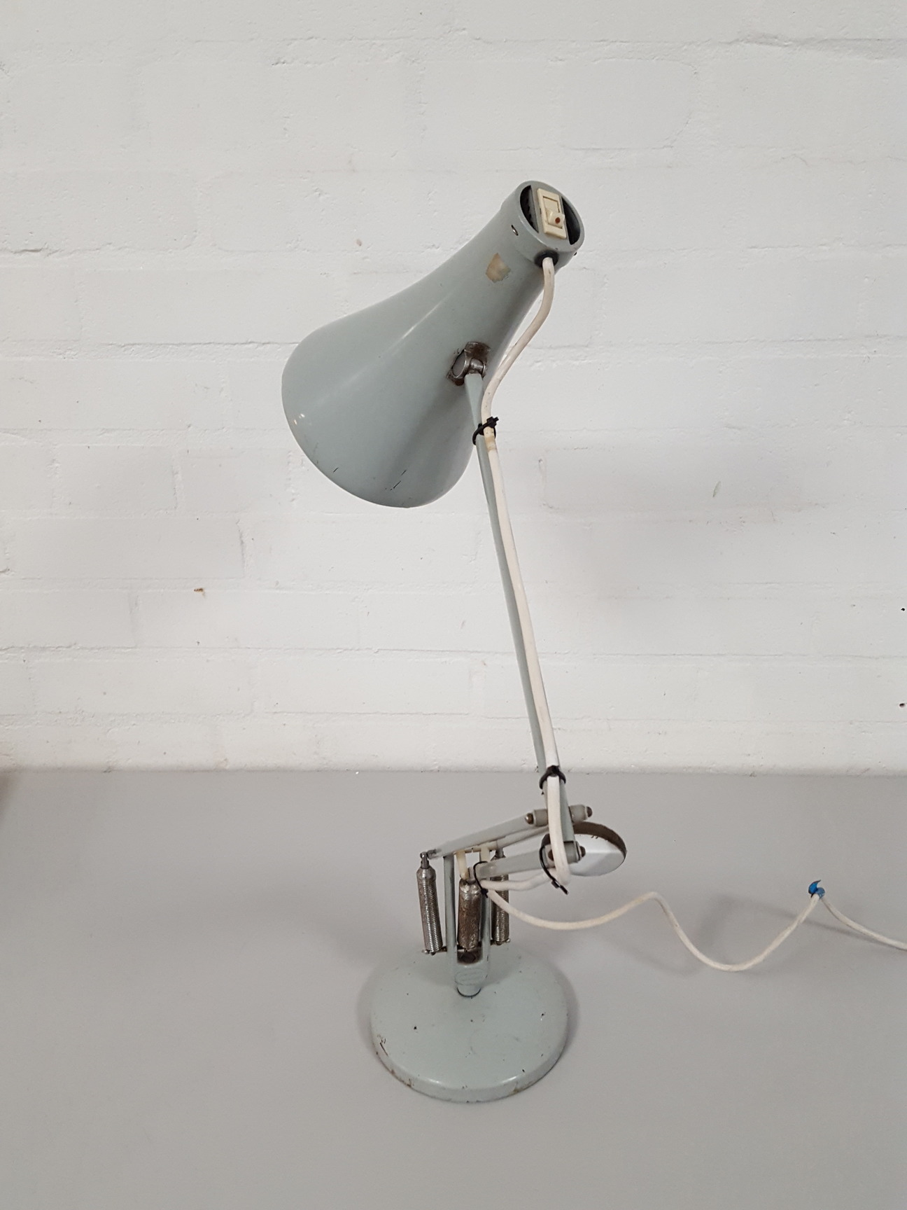 Image of Anglepoise Flexible-Arm Office Desk Lamp Grey Upcycle
