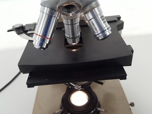 Thumbnail image of Vickers M15 Monocular Microscope + 4x Objectives, 100/1.30, PH2, 10/0.28,