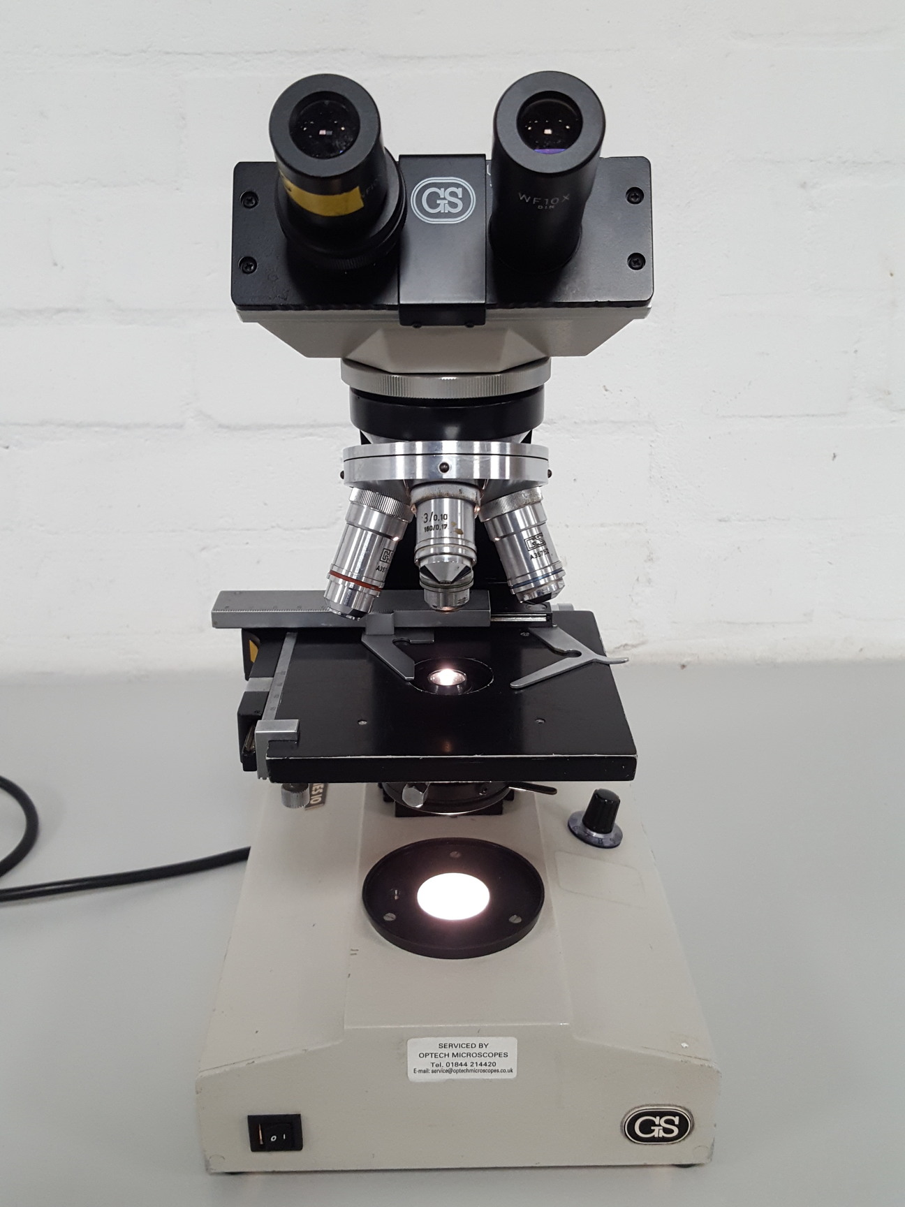 Image of GS Series 10 Binocular Microscope + 4x Objectives A41162, A36046, A39764