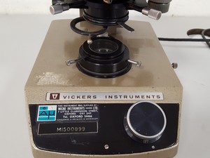 Thumbnail image of Vickers M15 Binocular Microscope + 3x Objectives 40/0.25, 100/1.3 OIL, 10/0.25 