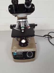 Thumbnail image of Vickers M15 Binocular Microscope + 3x Objectives 40/0.25, 100/1.3 OIL, 10/0.25 