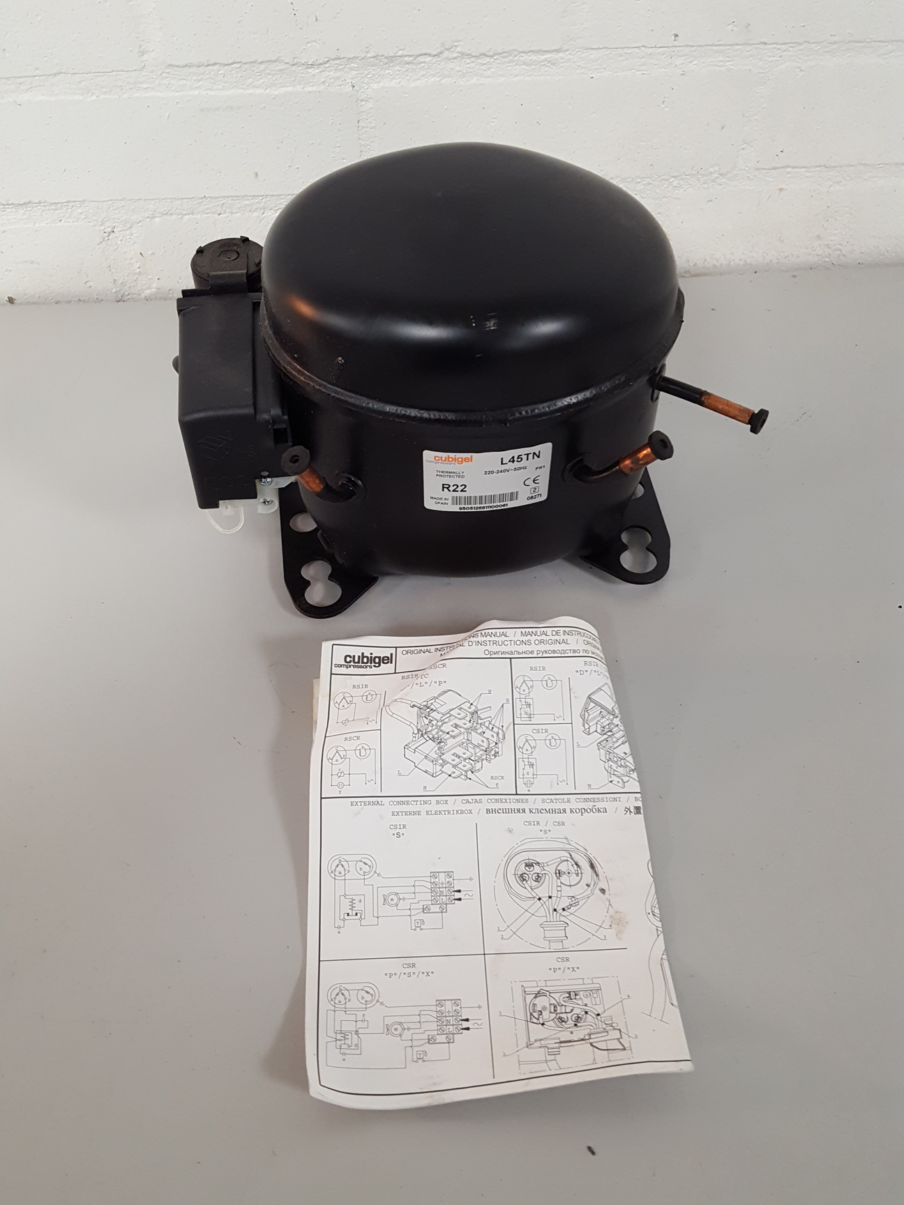 Compressor Cubigel R22 L45TN Thermally Protected
