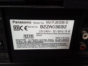 Thumbnail image of Panasonic NV-FJ630 Super Drive NICAM Stereo Video Recorder VCR VHS