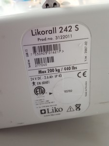 Thumbnail image of Likorall 242 S R2R Overhead 200kg Patient Lift Disabled Hoist Winch Healthcare