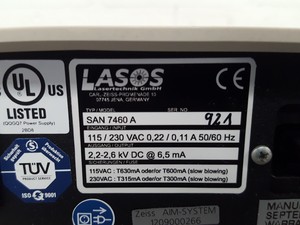 Thumbnail image of Lasos HeNe San 7460 Laser Power Supply Lab