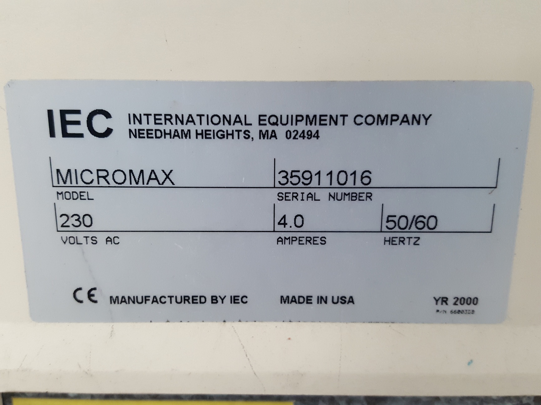 Image of IEC Micromax Benchtop Centrifuge + 24-Tube Rotor 15,000rpm Lab