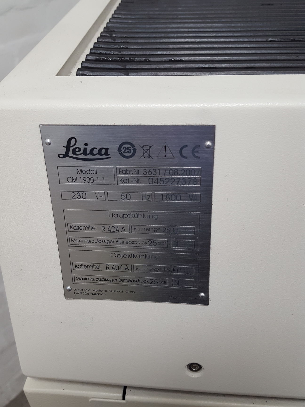 Image of Leica CM1900 Cryostat Refrigerated Microtome Lab