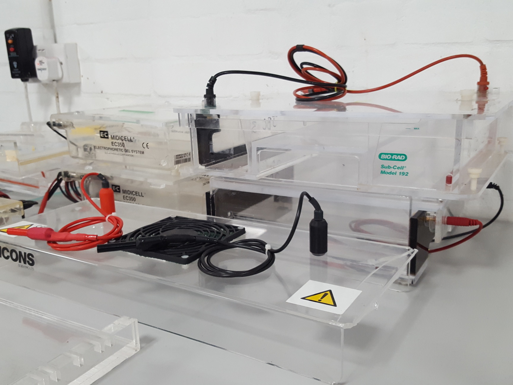 Image of 14 x Gel Electrophoresis Apparatus Bio-Rad Midicell EC350, Sub-Cell Model 192,