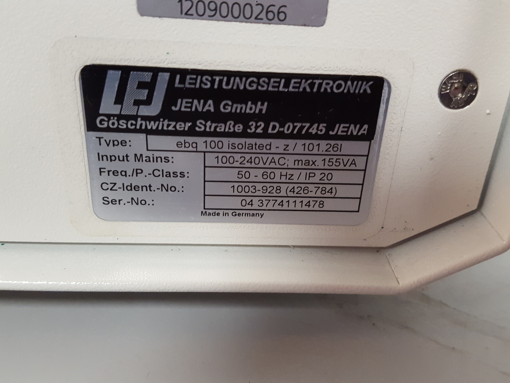 Image of LEJ Type EBQ 100 Isolated-Z Power Supply Lab