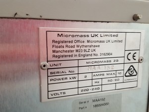 Thumbnail image of Waters Micromass ZQ Mass Spectrometer + E2M28 Vacuum Pump - Lab, 