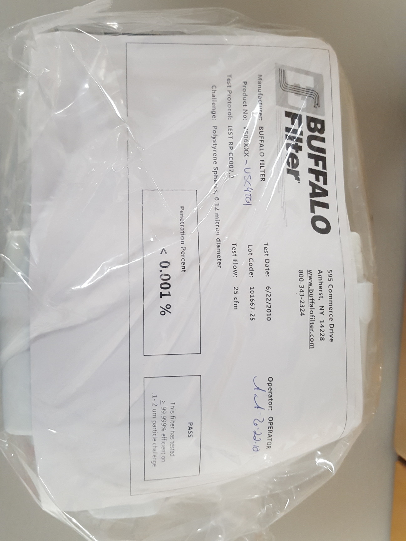 Image of 8 x Beckman Coulter ViroSafe Filters Lab A74802 Buffalo Filter