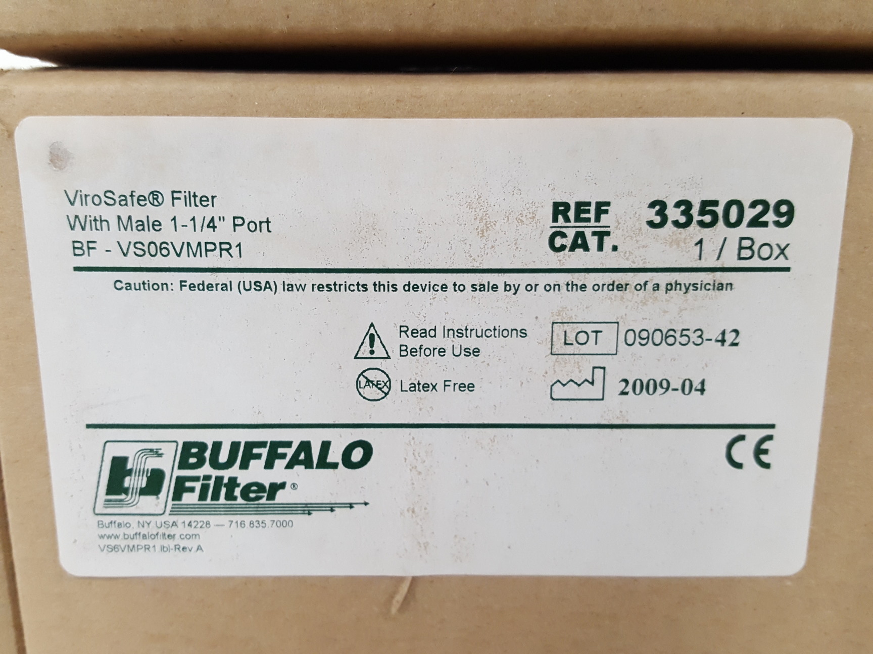 Image of 4 x Beckman Coulter ViroSafe ULPA Filter Buffalo Filter 335029 BD Biosciences