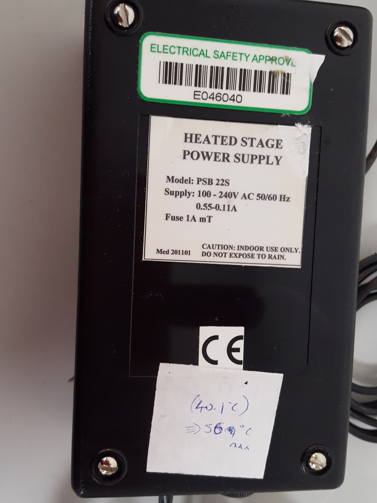 Image of Heated Stage Including Power Supply PSB 22S Microscope Lab 