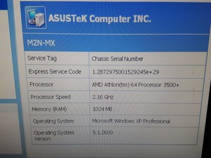 Thumbnail image of AsusTek Desktop PC With Acer AL1717F LCD Monitor With Accessories IT
