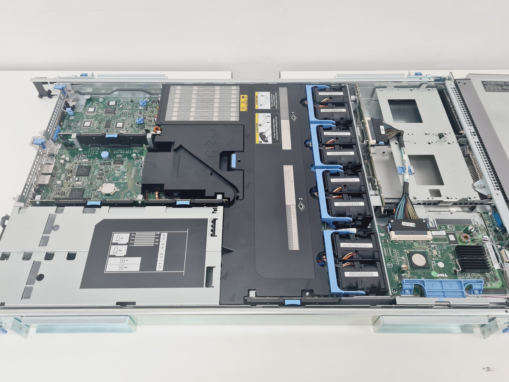 Image of 28 x Dell PowerEdge 1950 Model EMU01 Computer Server Blade Rack + Rails 