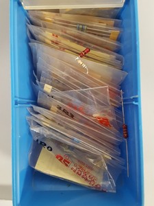 Thumbnail image of RS Components Storage Rack + Resistors, Capacitors, Potentiometers, Fuses, Lab