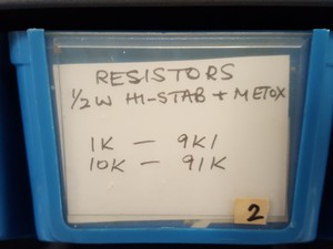 Thumbnail image of RS Components Storage Rack + Resistors, Capacitors, Potentiometers, Fuses, Lab