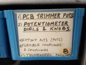 Thumbnail image of RS Components Storage Rack + Resistors, Capacitors, Potentiometers, Fuses, Lab