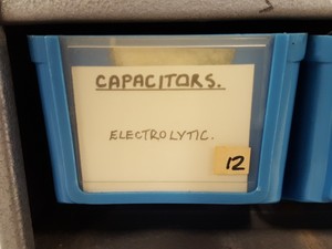 Thumbnail image of RS Components Storage Rack + Resistors, Capacitors, Potentiometers, Fuses, Lab