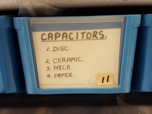 Thumbnail image of RS Components Storage Rack + Resistors, Capacitors, Potentiometers, Fuses, Lab