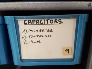 Thumbnail image of RS Components Storage Rack + Resistors, Capacitors, Potentiometers, Fuses, Lab