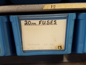 Thumbnail image of RS Components Storage Rack + Resistors, Capacitors, Potentiometers, Fuses, Lab