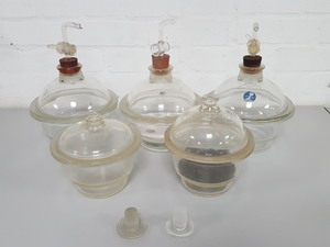 Thumbnail image of 5 x Multi-Branded Mixed Glass Desiccators Dry Seal Jencons Lab
