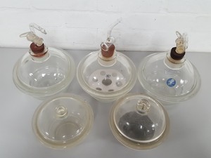 Thumbnail image of 5 x Multi-Branded Mixed Glass Desiccators Dry Seal Jencons Lab