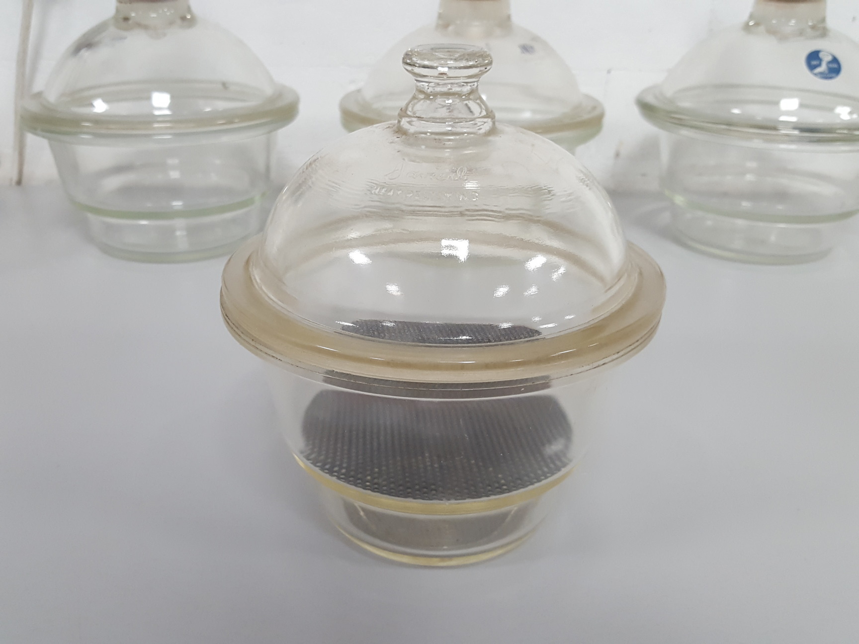 Image of 5 x Multi-Branded Mixed Glass Desiccators Dry Seal Jencons Lab