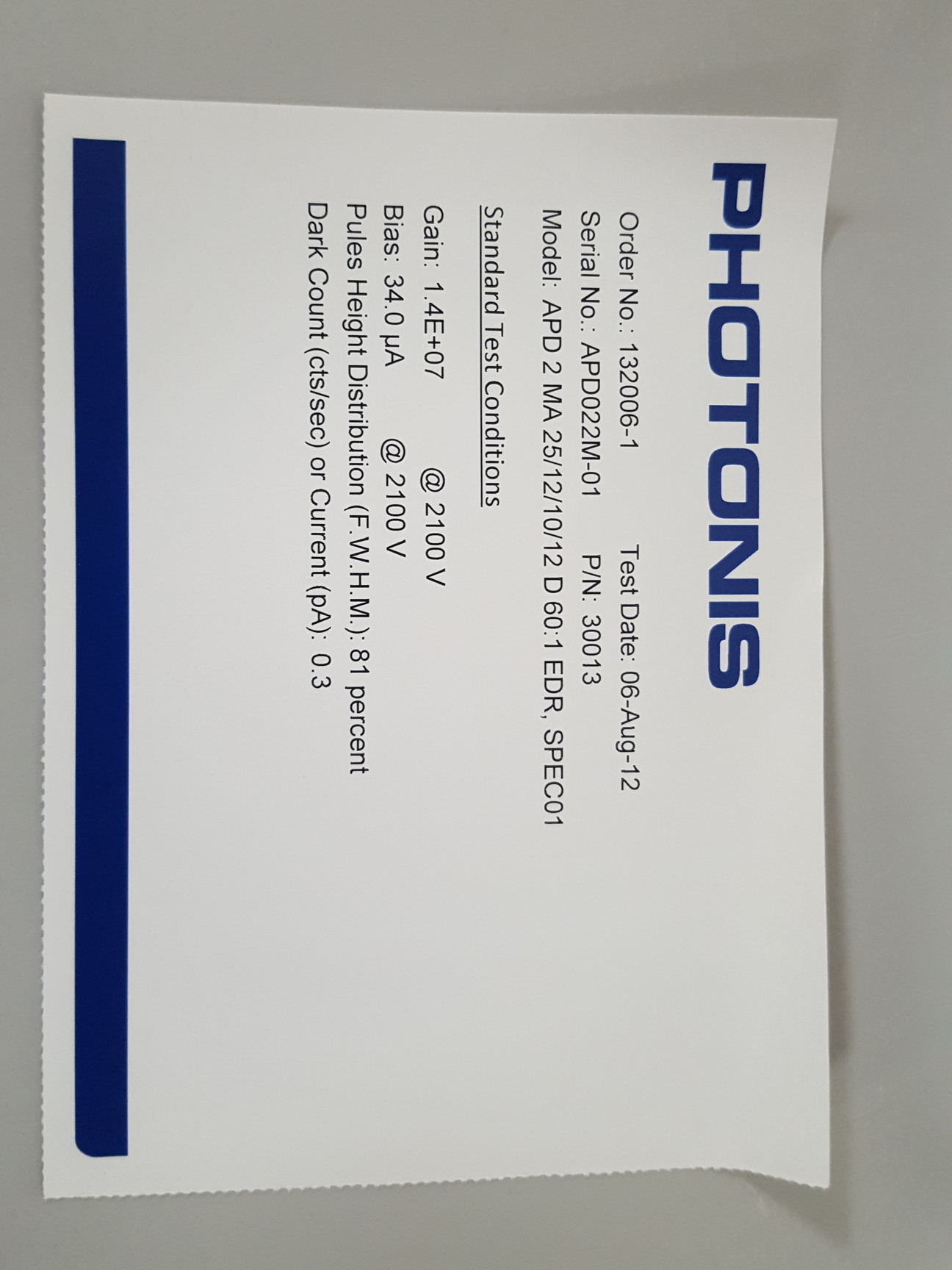 Image of Photonis APD 2 MA 60:1 Advanced Performance Detector Mass Spec