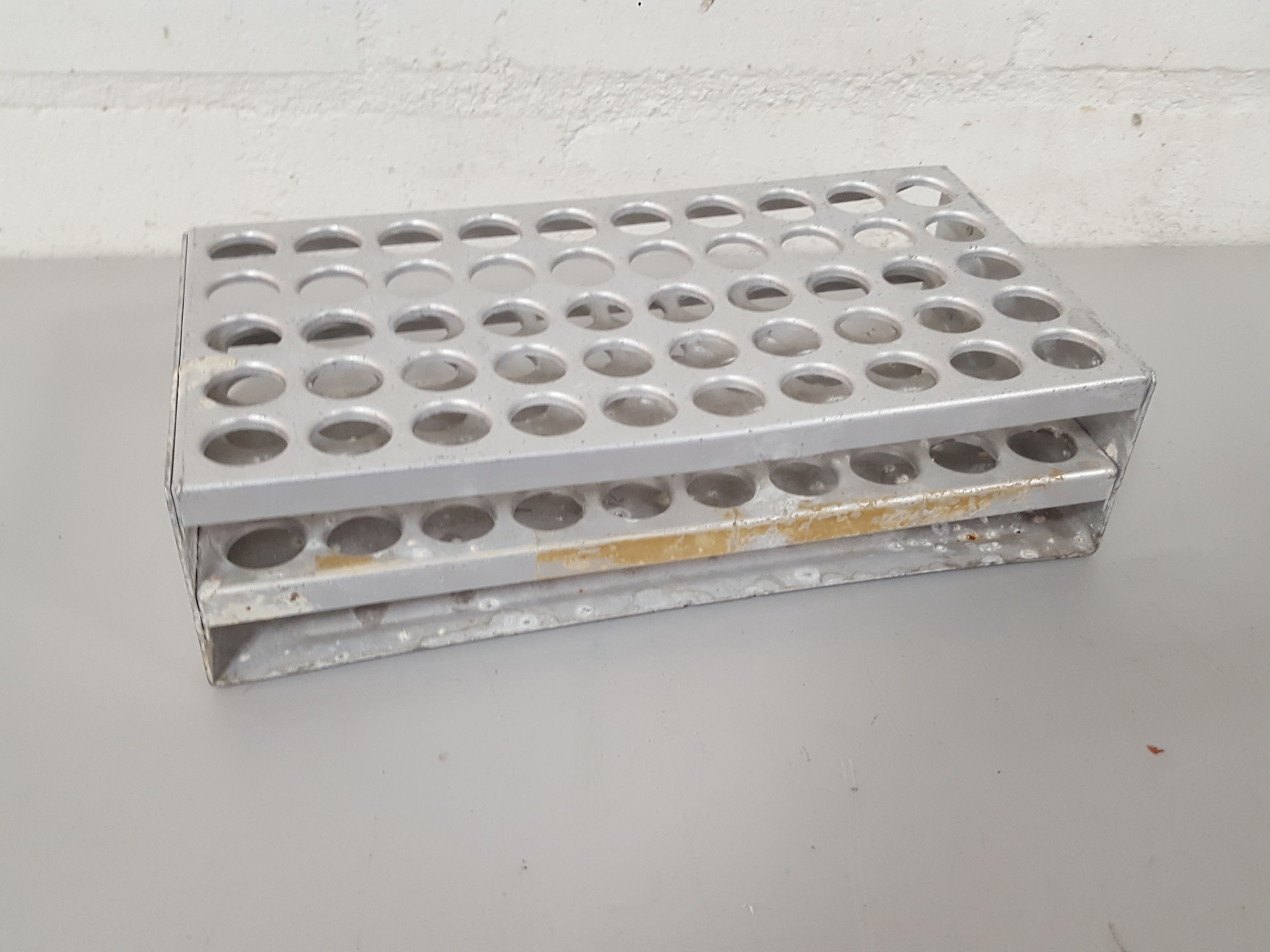 Image of 6 x Misc Test Tube Holders Rack Aluminium Lab 