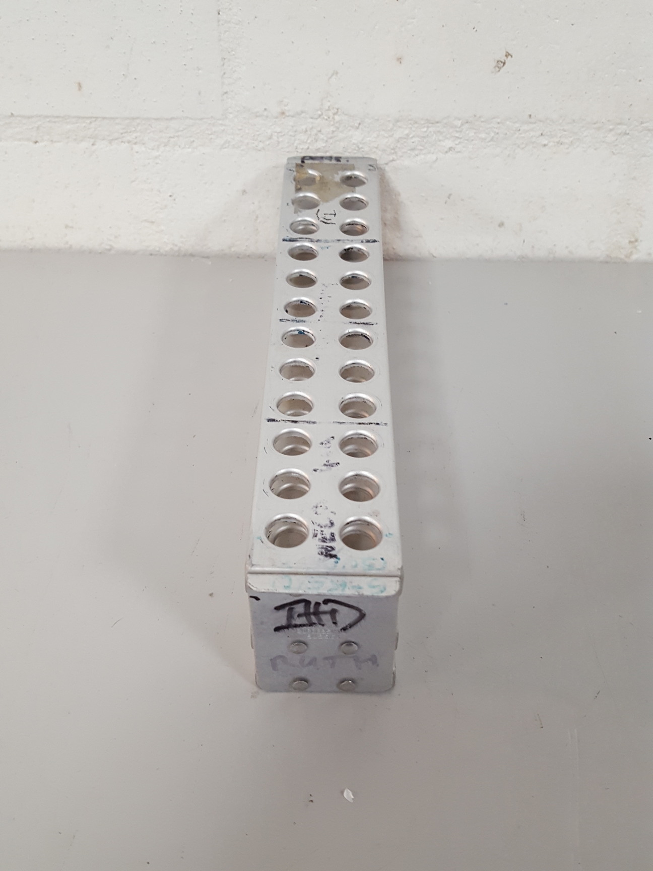 Image of 6 x Misc Test Tube Holders Rack Aluminium Lab 